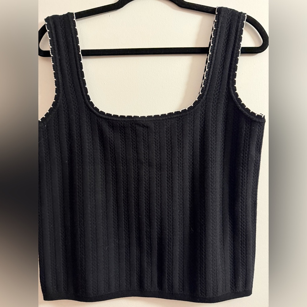 Black Textured Women's Top